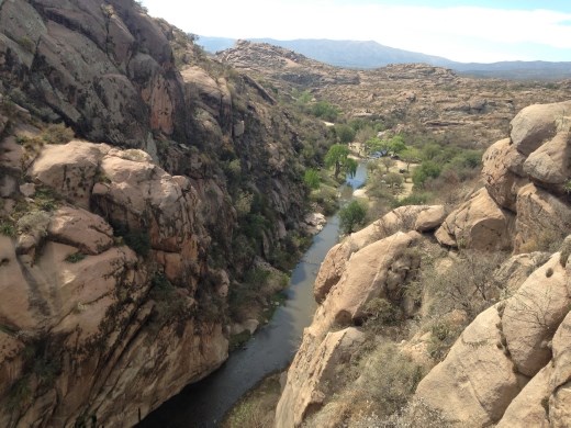 view of paraíso (and Uriturco) from top of the dam