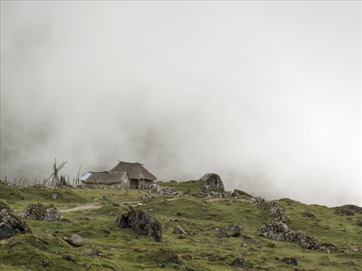 A house sits alone as tourists pass on the Salkantay trail – their money has been spent back in the major city of Cusco.