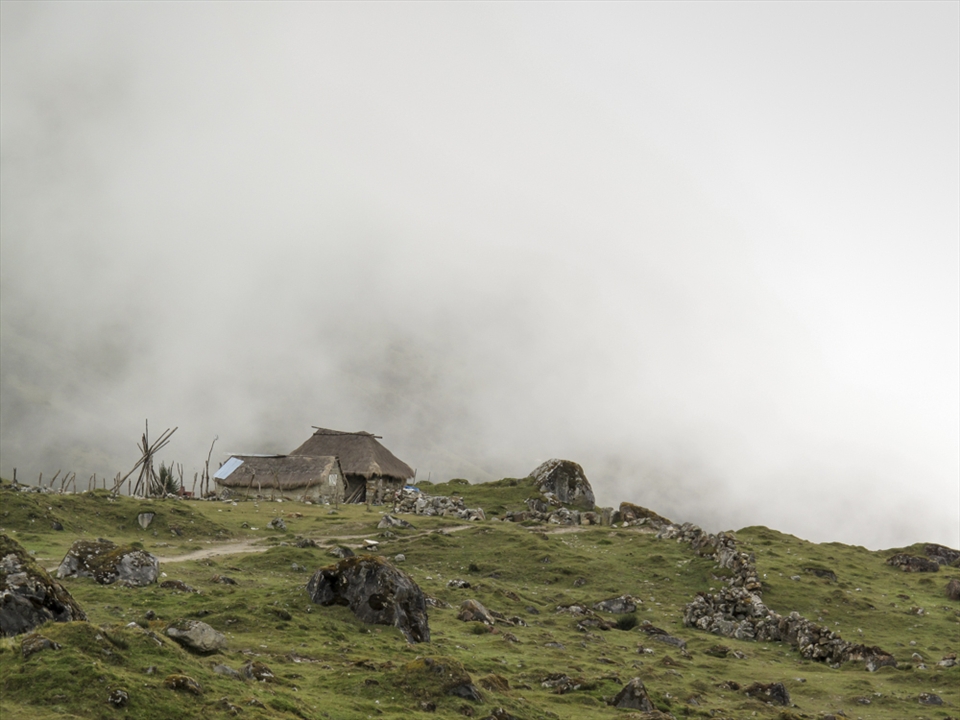 A house sits alone as tourists pass on the Salkantay trail – their money has been spent back in the major city of Cusco.