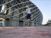 Jumping at the place where The World Game 2009 was held. : by ciel, Views[190]