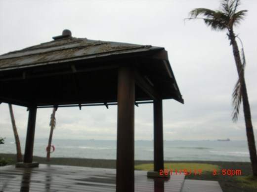 It was a rainy day, but the beach is still awesome.