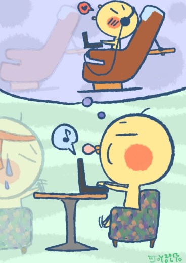 I like studying in the lounge with friends. It feels so calming.