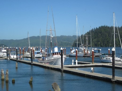 We went to the coast. I love all the blue and the boats. 