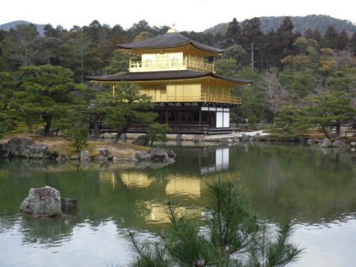 Golden Pavilion. Kinkakuji temple.