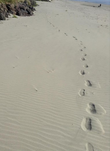Leaving footprints. I was there :)