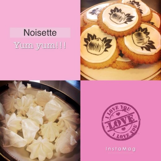 Meringues, and our logo cookies!!!! 