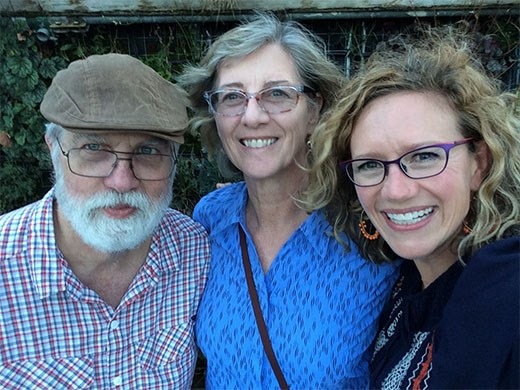 Annie with Cindy and Bill in Christchurch