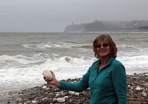 white rocks at Tasman Sea