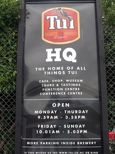 check out the hours of operation- kiwi humor continues