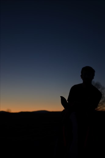 My brother-in-law, Will, on Roy,. on the farm.
