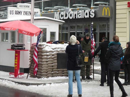 Hey check point charlie and maccas