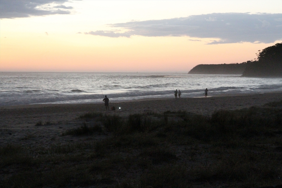 Fishing in the early morning