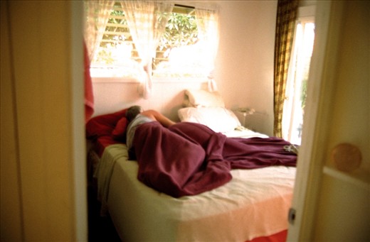 Mike finds it hard to go through the whole day without taking a nap. He comes home from work as a Dog Groomer and sleeps for half an hour. 