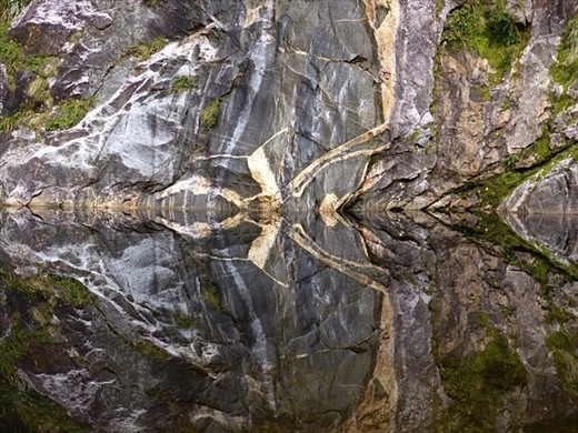 Rock reflection or giant spider?