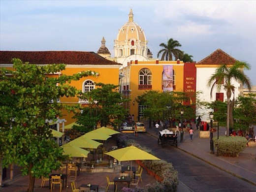 Sun setting over Cartagena