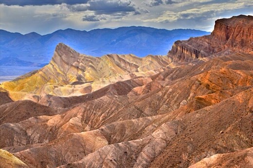 Death Valley - view from Zabriskie Point (it really did look like this!)