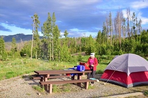 A typical campsite