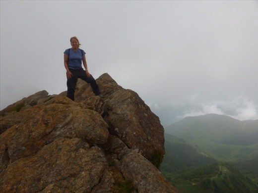 At the top of Mt Ishizuchi 
