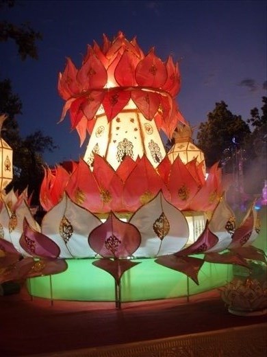 Giant krathong decoration