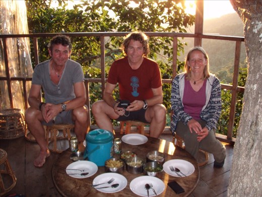 Treehouse dinner with our new friends