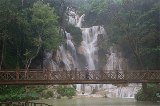  One of the beautiful waterfalls at Kuang Si, near Luang Prabang