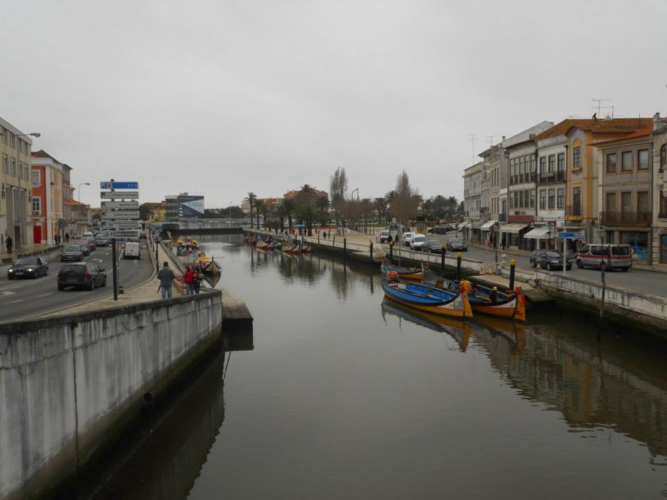 Aveiro,the Venice of Portugal,with many canals that cross it.