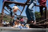 After the cultural presentations at the town's poblacion, these kids converted a roofless truck into a playground.: by cliffordn, Views[512]