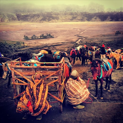 A Rainy Day on Mount Bromo