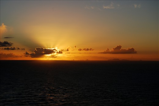 Spirits of the dead leaving the mainland.
