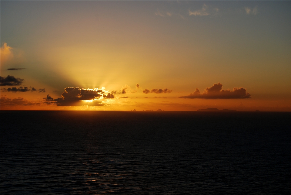 Spirits of the dead leaving the mainland.