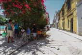 Havana, Cuba. Locals are making small talk with the owner of a fruit cart. The price of the fruits offered for sale is adjusted for tourists; a local could not afford to pay the amount asked by the fruit cart owner.: by cmijea, Views[1096]