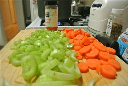 Prepping ingredients