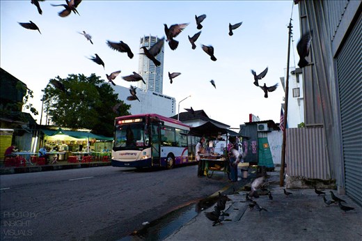 Street vendor, morning scene.