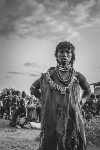 Turmi, Omo Valley, Ethiopia. I am no longer un-noticed. Curiosity is reciprocal!