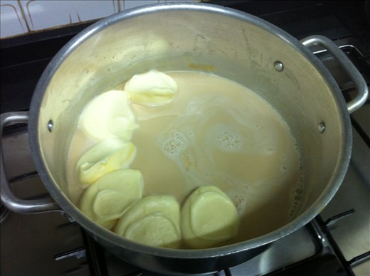 How to put the batter to cook on the sweet milk