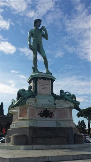 Sculpture of David, sitting atop Piazzale Michaelangelo