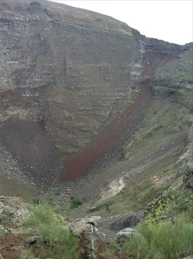 The bottom of the Vesuvius crater