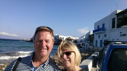 At the Veranda Cafe Mykonos