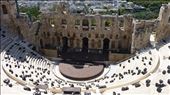 The auditorium at the Acropolis. Still in use today (note the cushions from last night): by colandscott, Views[255]