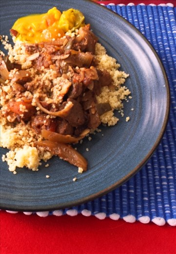 Lame Tagine plated,  before the first bite