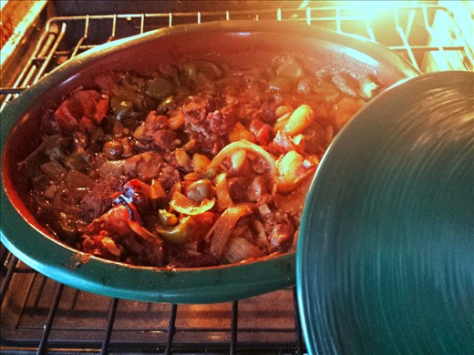 Lamb Tagine finished and emerging