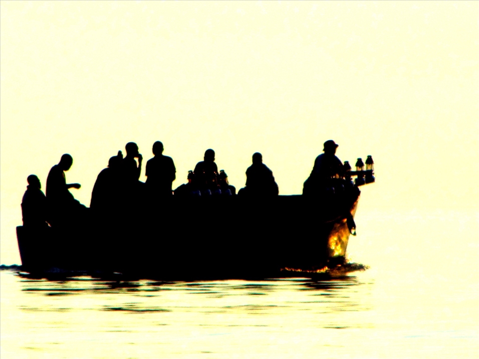 Fishermen with the lanterns ready for the night