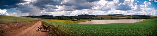 Pano - Nolore's Farm in Rio Grande do Sul and soybean fields.