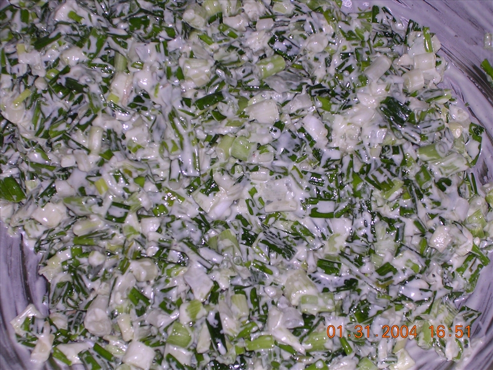 After adding rice flour and water, starting to get sticky...