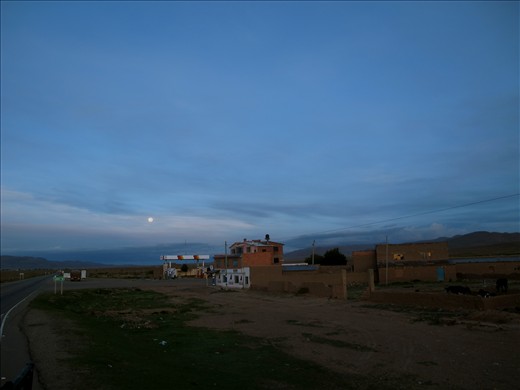 Dawn on the border; the last outpost on the fringe of the Bolivian Altiplano.
