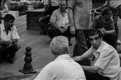 I was walking in Istanbul's streets and i saw a group of men walking, everybody with a bus-seat on the back. Then they stopped and sitted down in circle, somebody spoke, somebody only watched around. His gaze catch me: by contest2014, Views[406]