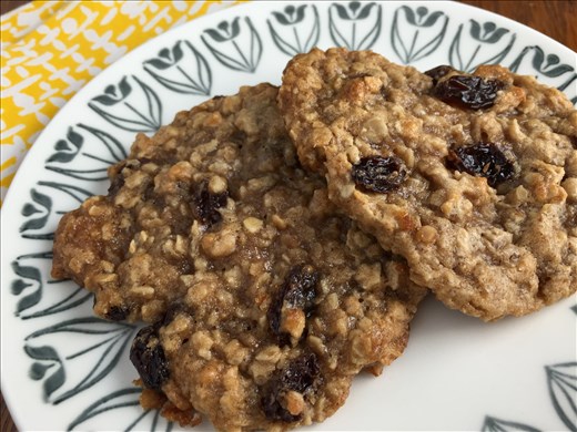 Grandma's Oatmeal Raisin Cookies Close Up