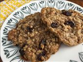 Grandma's Oatmeal Raisin Cookies Close Up: by cookingwithvinyl, Views[349]