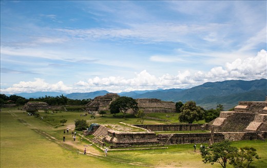 Monte Alban, prehispanic ruines.