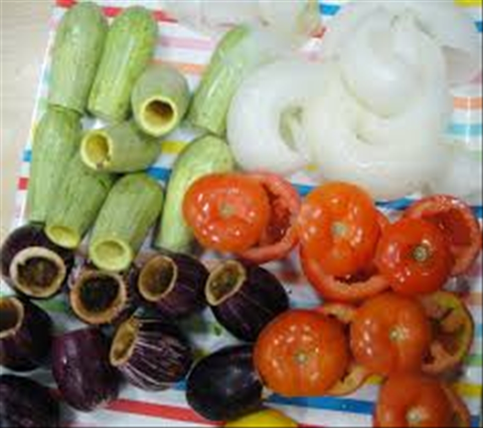 hollowed veggies - prior to stuffing